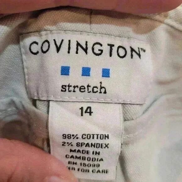 Covington Women's Tan Cotton Spandex Shorts - Picture 3 of 8